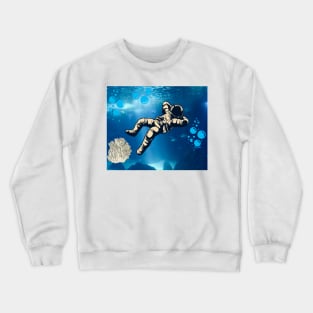 astronaut flight in Underwater Crewneck Sweatshirt